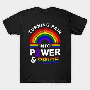 Turning Pain Into Power And Pride Migraine Lupus LGBT LGBTQ T-Shirt